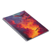 Vods Fiery Sunset Sky Art Notizblock (Rechte Seite)