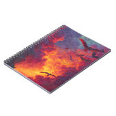 Vods Fiery Sunset Sky Art Notizblock (Linke Seite)
