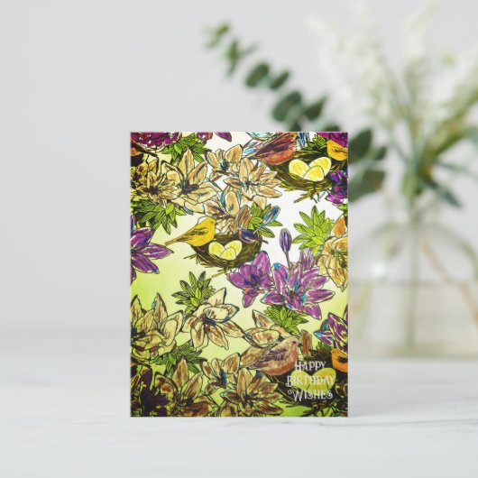 VOD'S NEST ORANGE LILA | Kolorbook Postcard Postkarte (Stehend Vorderseite)