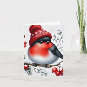 Vogel 2 gefaltete Weihnachtskarte Feiertagskarte
