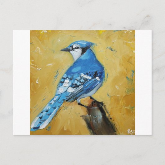 Vogel#39 Blaujay Postkarte (Vorderseite)