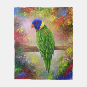 Vogel 76 Multicolorvogel Fleecedecke