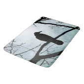 Vogel 77 Crow Raven Badematte (Schrägansicht)