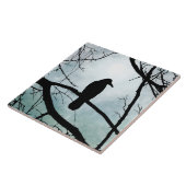 Vogel 77 Crow Raven Fliese (Seite)