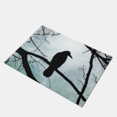 Vogel 77 Crow Raven Fußmatte (Schrägansicht)