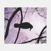 Vogel 78 Crow Raven Fleecedecke (Vorderseite (Horizontal))