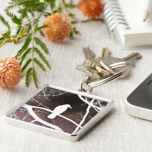 Vogel 79 Crow Raven Schlüsselanhänger (Seite)