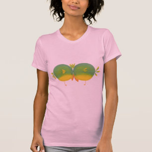 Vögel albernen Niedlichen Cartoon T-Shirt