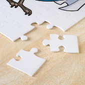 Vogel als Braut mit Blumenkranz Puzzle (Seite)