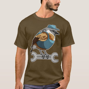 Vogel als Handwerker mit Schlüssel T-Shirt