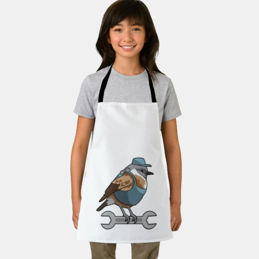 Vogel als Handwerker mit Wrench Schürze (Insitu)