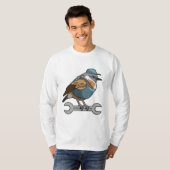 Vogel als Handwerker mit Wrench T-Shirt (Vorne ganz)