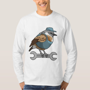 Vogel als Handwerker mit Wrench T-Shirt