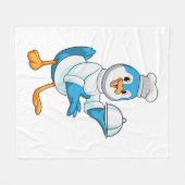 Vogel als Koch mit Platter Fleecedecke (Vorderseite (Horizontal))