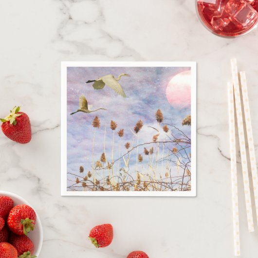 Vögel am Meer Serviette (Beispiel)