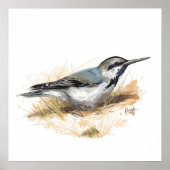 Vogel am Strand Poster (Vorne)