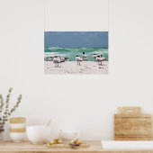 Vögel am Strand Poster (Küche)