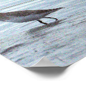 Vogel am Strand Poster (Ecke)