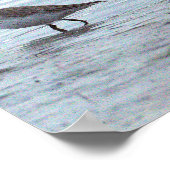 Vogel am Strand Poster (Ecke)