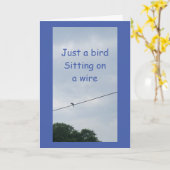 VÖGEL AM WIRE SAGT **GLÜCKLICHER GEBURTSTAG** KARTE (Gelbe Blume)