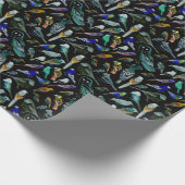 Vögel Amerikas - Heimtiere und Wildvögel Geschenkpapier (Ecke)