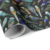 Vögel Amerikas - Heimtiere und Wildvögel Geschenkpapier (Rolleneckpunkt)