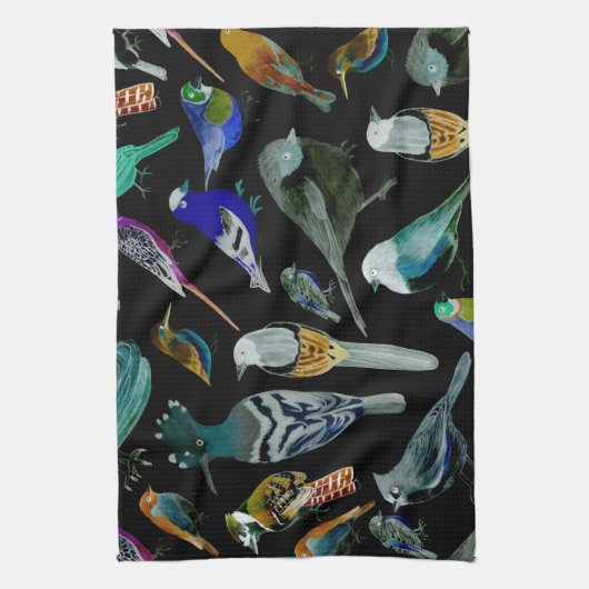 Vögel Amerikas - Heimtiere und Wildvögel Geschirrtuch (Vertikal)
