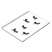 Vögel an der Küste fliegende Puffins Notizblock (Linke Seite)