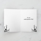 Vogel an einem Niederlassungs-Vatertag Karte (Innenseite)