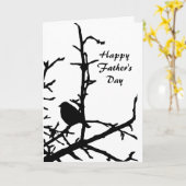 Vogel an einem Niederlassungs-Vatertag Karte (Gelbe Blume)