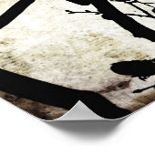 Vogel an einer Zweigstelle Poster (Ecke)