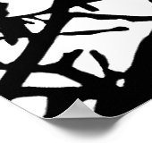 Vogel an einer Zweigstelle Poster (Ecke)