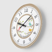 Vögel an Zweigen Name der rustikalen Wall-Uhr Große Wanduhr (Winkel)