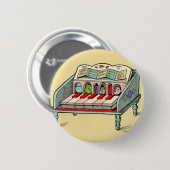 Vogel angetriebenes Cembalo Button (Vorne & Hinten)