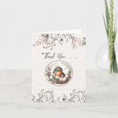 Vogel Aquarell gefaltete Dankeskarten Dankeskarte (Vorderseite)