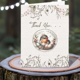 Vogel Aquarell gefaltete Dankeskarten Dankeskarte