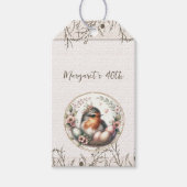 Vogel-Aquarell-Geschenkanhänger Geschenkanhänger (Vorderseite)