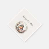 Vogel-Aquarell Serviette (Ecke)
