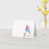 Vogel-Aquarellraum-Anmerkungskarte Karte (Gelbe Blume)