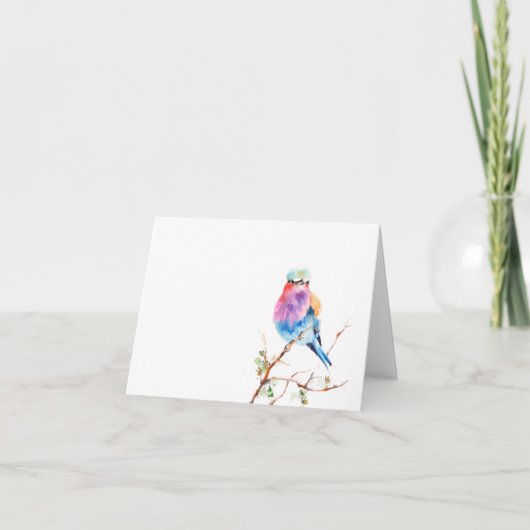 Vogel-Aquarellraum-Anmerkungskarte Karte (Vorderseite)