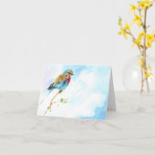 Vogel-Aquarellraum-Anmerkungskarte Karte (Gelbe Blume)