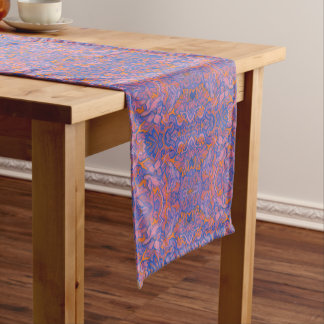 Vögel Arabeske Orientalisch Bohemian Boho Blau Ora Kurzer Tischläufer