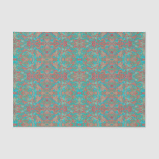 Vögel Arabesque Bohemian Boho Türkis Rot Grün Seidenpapier