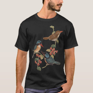Vögel auf Ast Wildtiere Natur Kolibri Vintag T-Shirt