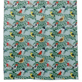 Vögel auf Ästen Duschvorhang (Vorderseite)