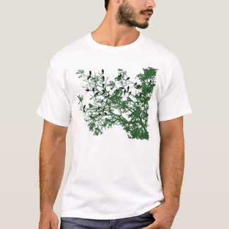 Vögel auf Baum T-Shirt