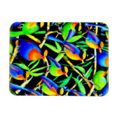 Vögel auf Baummalerei. Jetzt kaufen Magnet (Horizontal)