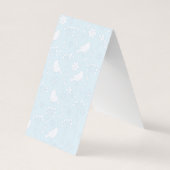 Vögel auf Blue Zelt Falten Ohrring-Anzeigetafeln Visitenkarten (Rückseite)