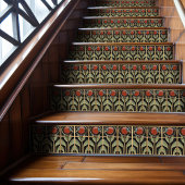 Vogel auf Blume Jugendstil-Dekoration Fliese