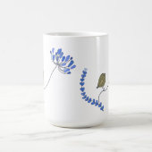 Vogel auf Blume Kaffeetasse (Mittel)
